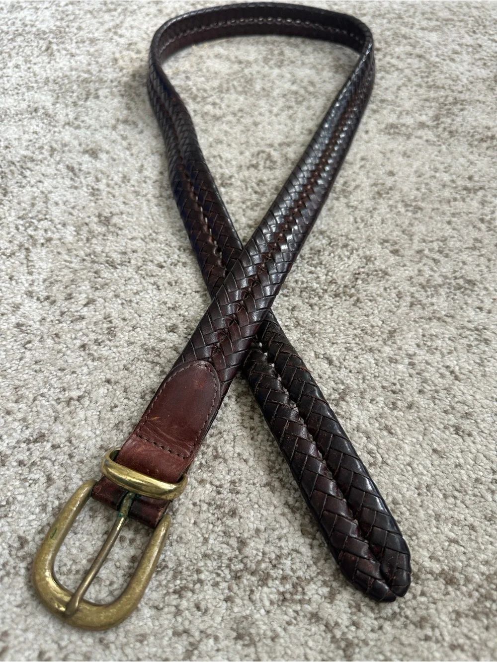 Coach Brown Braided Men’s Leather Belt 38